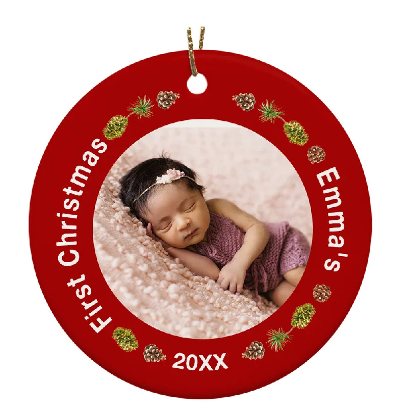 Personalized Christmas Ornaments| My First Christmas Customized Name & Year Baby First Christmas Ornament OMT17-1 Personalized Christmas Ornaments| My First Christmas Customized Name & Year Baby First Christmas Ornament OMT17-1