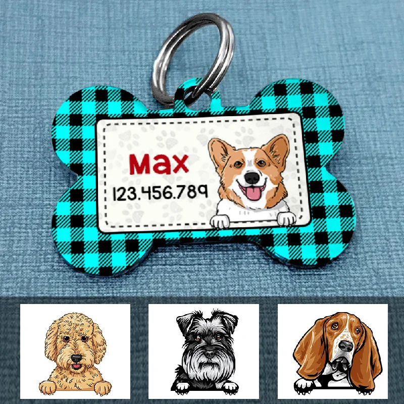 Personalized Dog ID Christmas Bone Pet Tag NB52 81O47