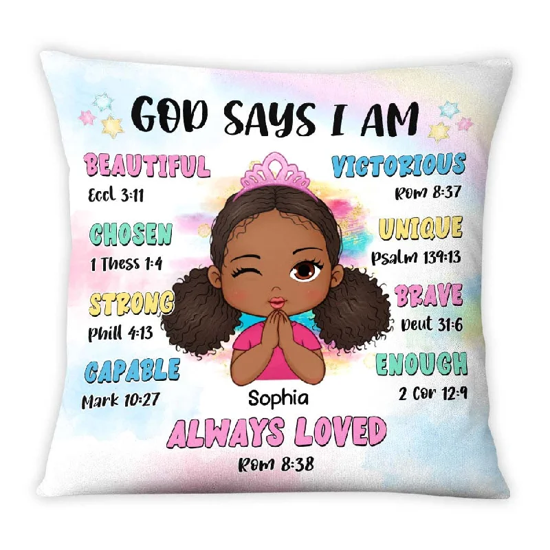 Personalized Gift For Granddaughter God Says Bible Verses Pillow 28149