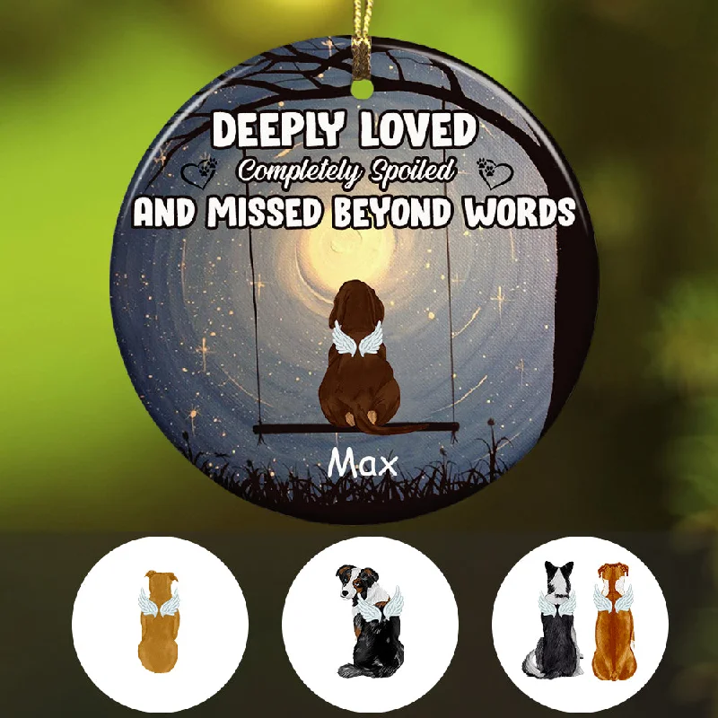 Personalized Missed Beyond Word Dog Memorial  Ornament OB252 30O34