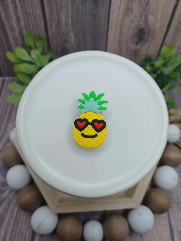 Festive Season Pineapple w/ Red Sunglasses Shoe Charm Accessory