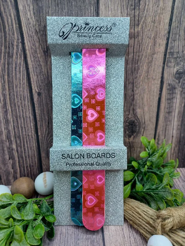 Christmas Holiday Countdown Pink & Blue Holographic Emory Nail File Boards w/ Hearts Christmas Holiday Countdown Pink & Blue Holographic Emory Nail File Boards w/ Hearts