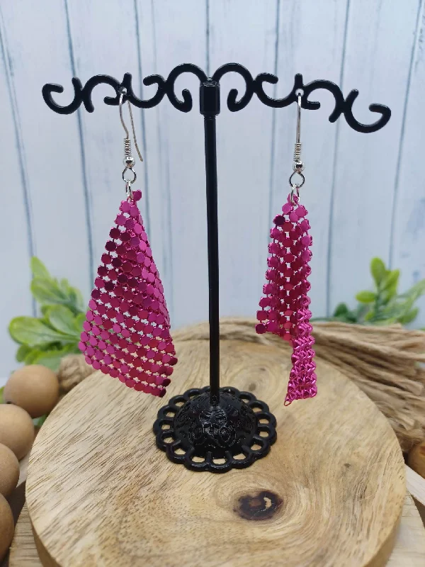 Christmas Wrapped Surprises Pink Chain Style Earrings