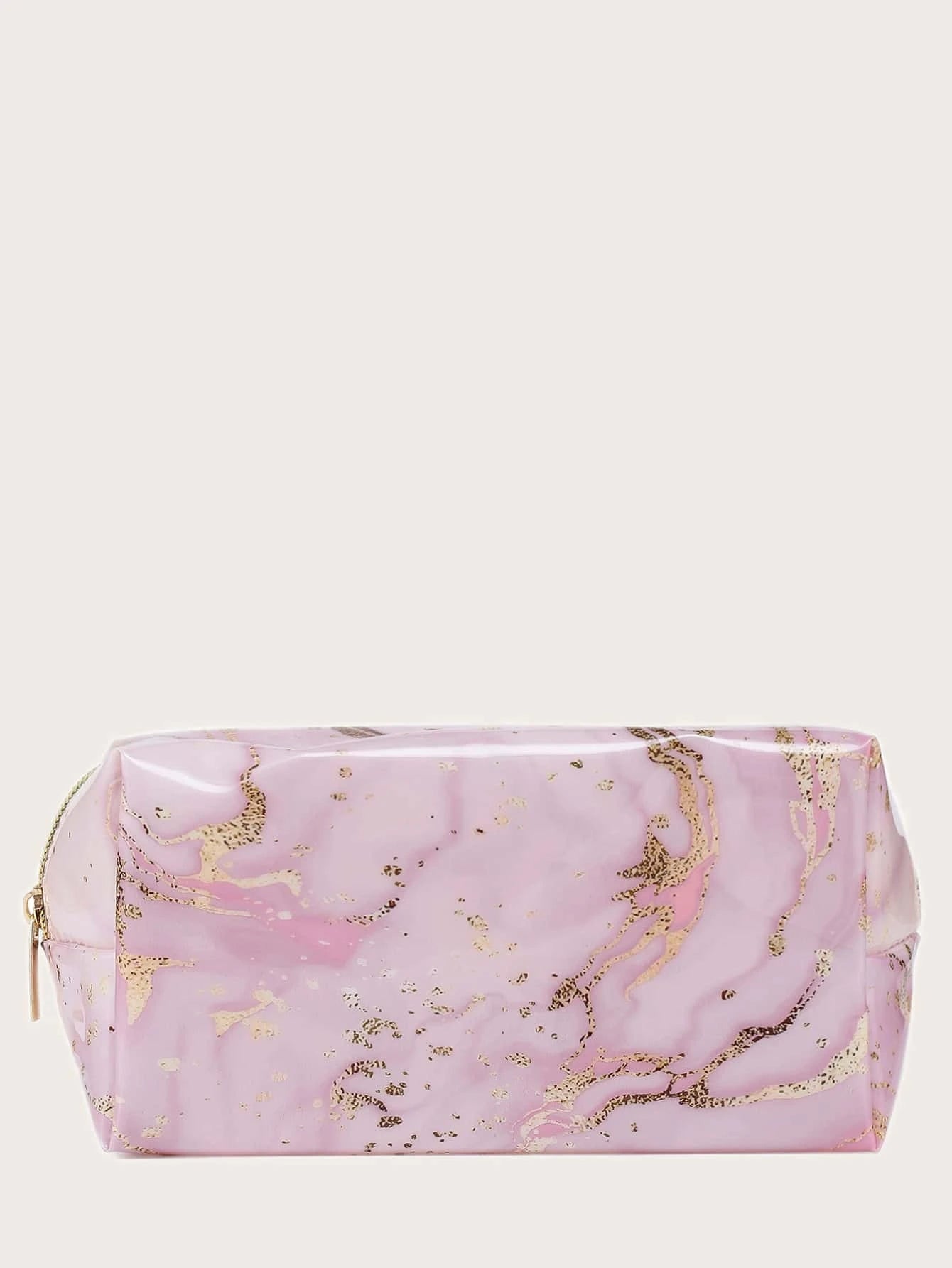 Pink Marble Cosmetic Bag