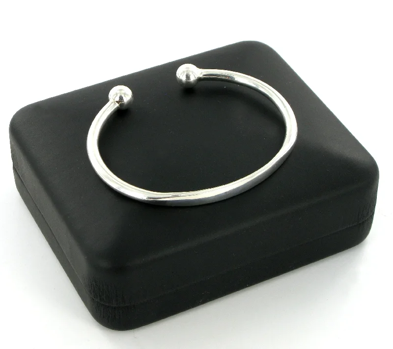 Christmas Pajamas Torque Bangle Plain Medium with Presentation Box