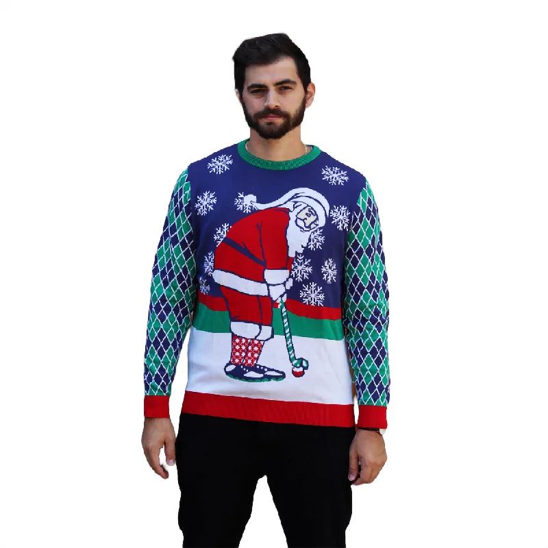 Christmas Snow Angels Playful Santa  Sweater
