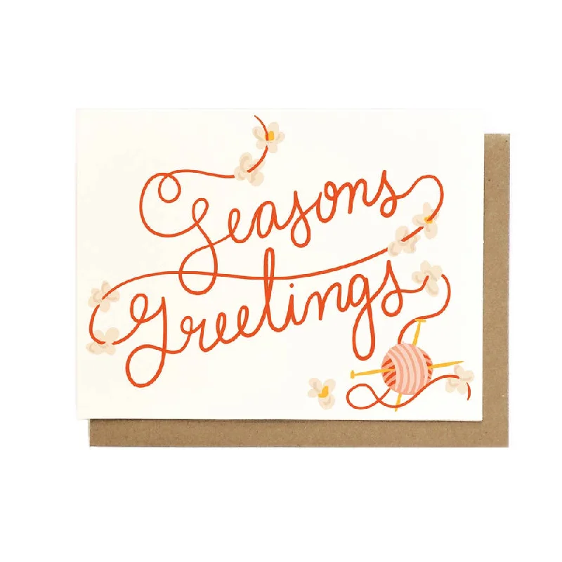 Christmas Santa Sleigh Popcorn Garland Card