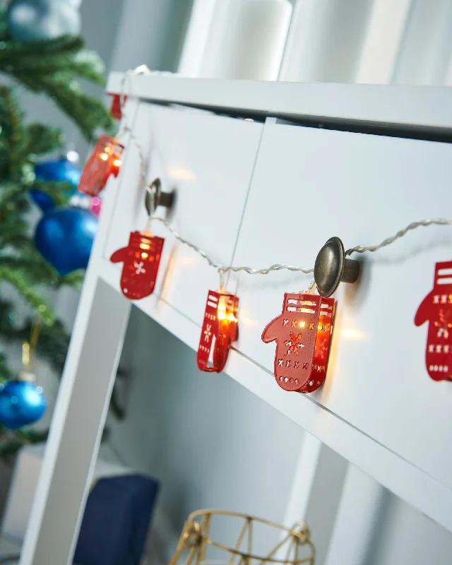 Holiday Treats Santa Gloves LED Light String, 1.8 m