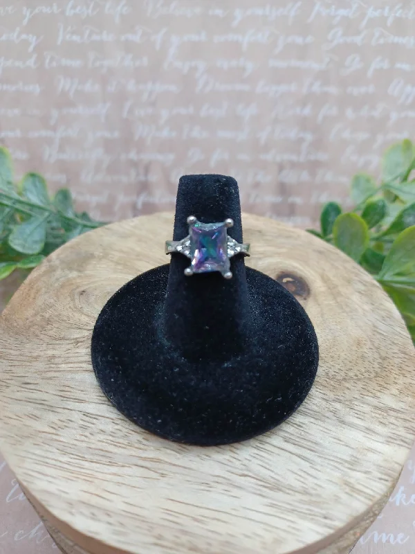 Christmas Chocolate Delights Purple & Blue Ombre Stone Ring - Size 6