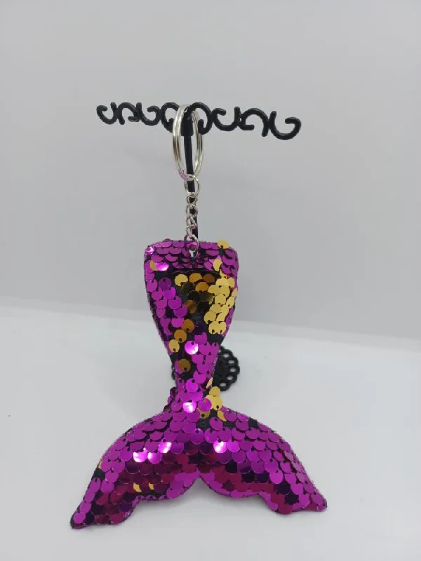 Purple Mermaid Tail Keychain