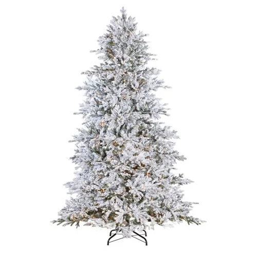 Christmas Peppermint Treats Available to Order <br> RAZ Greenery <br> 7.5' Snake Light Flocked Silverado Fir Tree Christmas Peppermint Treats Available to Order <br> RAZ Greenery <br> 7.5' Snake Light Flocked Silverado Fir Tree