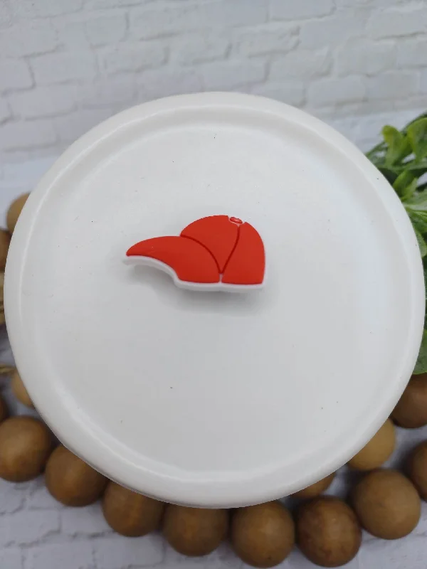 Christmas Toy Drive Red Baseball Hat Shoe Charm Accessory