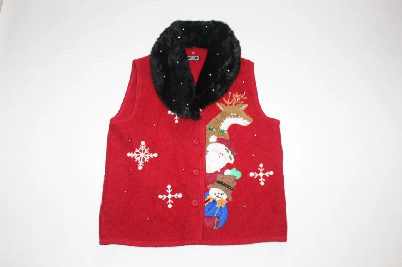 Christmas Fireplace Mantel Playing Peek-a-Boo, Small, Christmas sweater