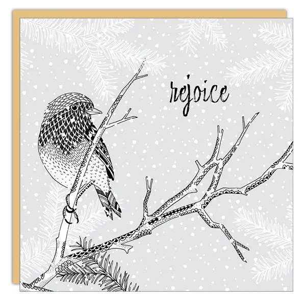 Holiday Fun Stationery - Christmas Card - Rejoice Bird