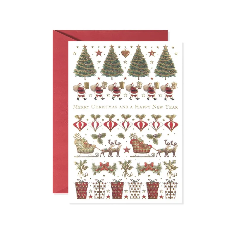 Christmas Party Rows Of Christmas Icons Christmas Card