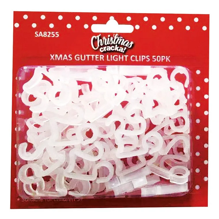 Christmas Hot Chocolate Xmas Gutter Light Clips, 50pk