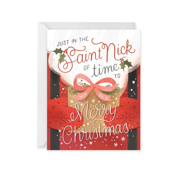 Holiday Season Saint Nick Holiday Card