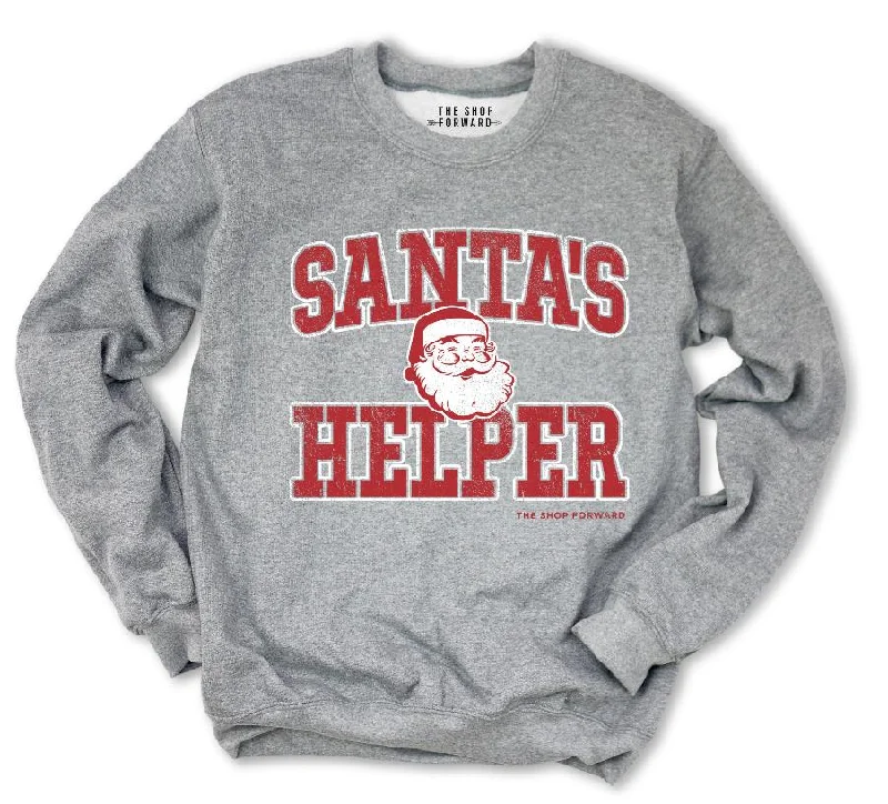 Christmas Songs Santa's Helper Pullover Sweatshirt - Grey