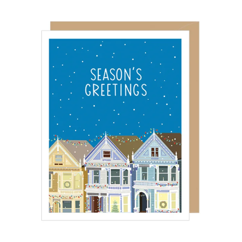 Christmas Wreath Making Season's Greeting's Holiday Homes Card