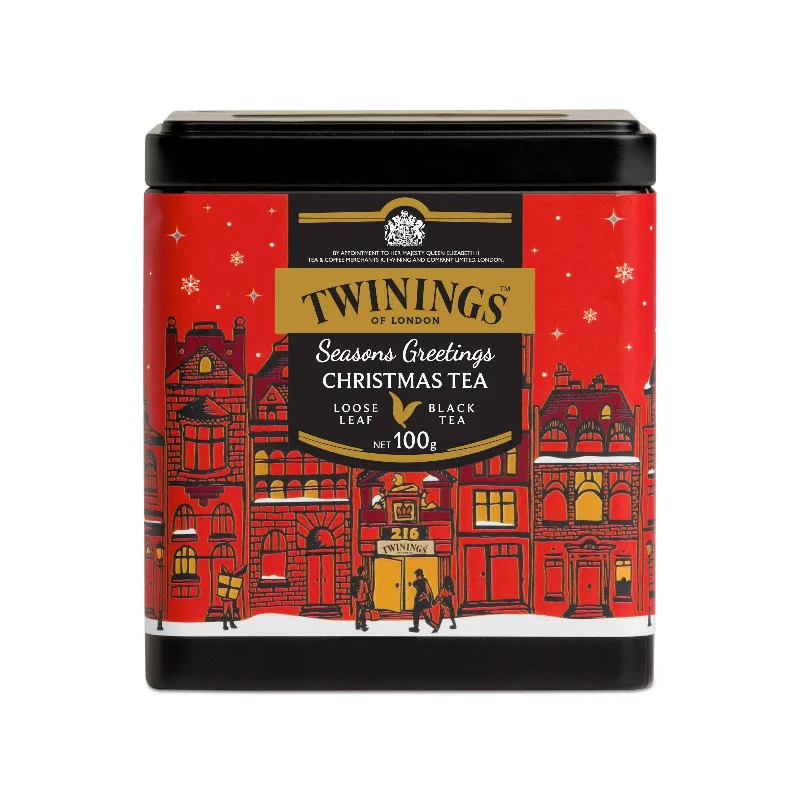 Christmas Snowfall Seasons Greetings Christmas Tea - Loose Tea Caddy