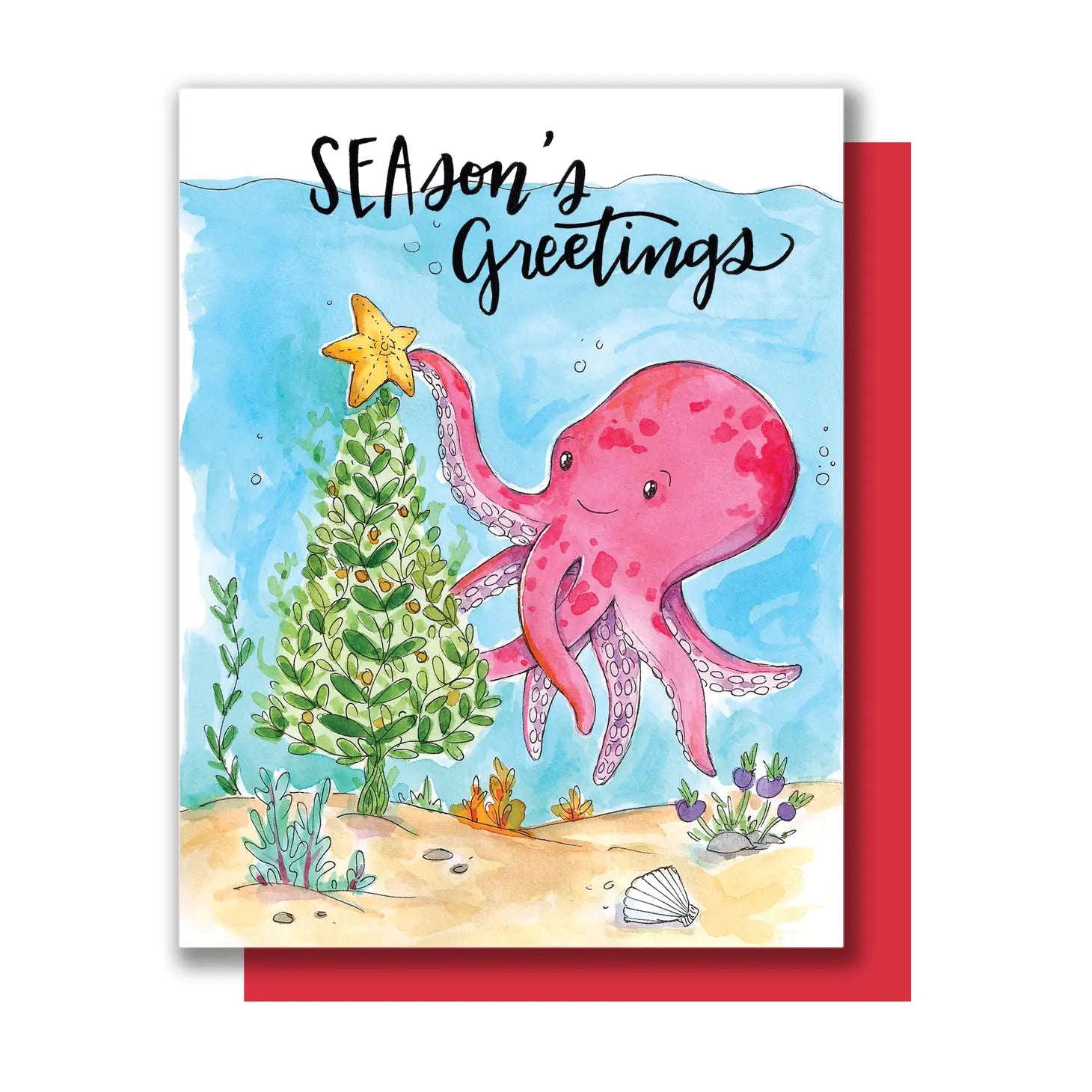 Christmas Garland Season's Greetings Cards and Boxes