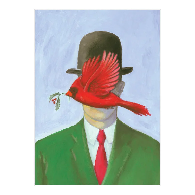 Snowy Christmas Season's Magritte-ings  Boxed Holiday Cards