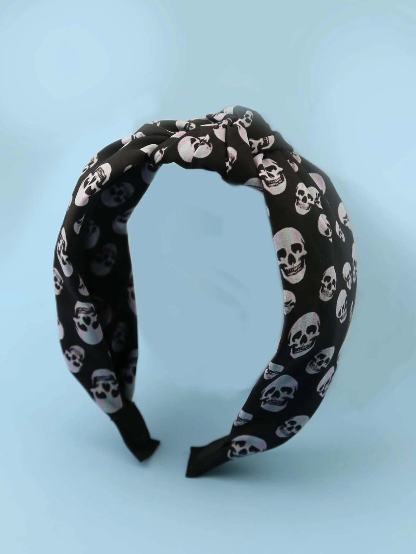 Skull Print Top Knot Headband