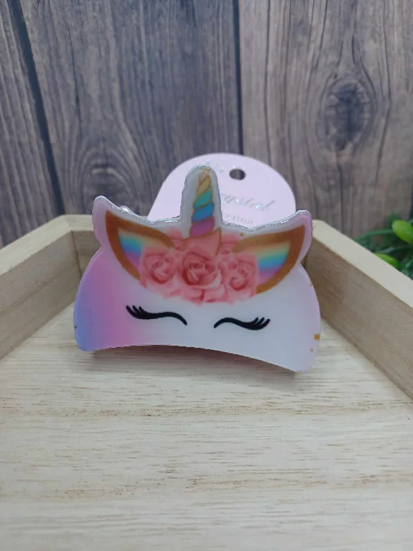 Christmas Jolly Time Sleeping Unicorn w/ Floral Headband Hair Claw Clip (Rainbow Style) Christmas Jolly Time Sleeping Unicorn w/ Floral Headband Hair Claw Clip (Rainbow Style)
