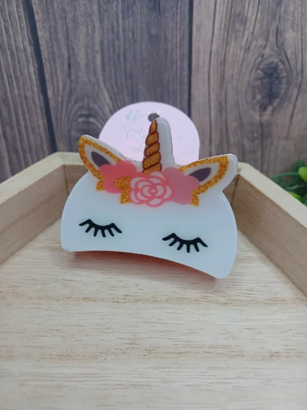 Christmas Dinner Recipes Sleeping Unicorn w/ Floral Headband Hair Claw Clip