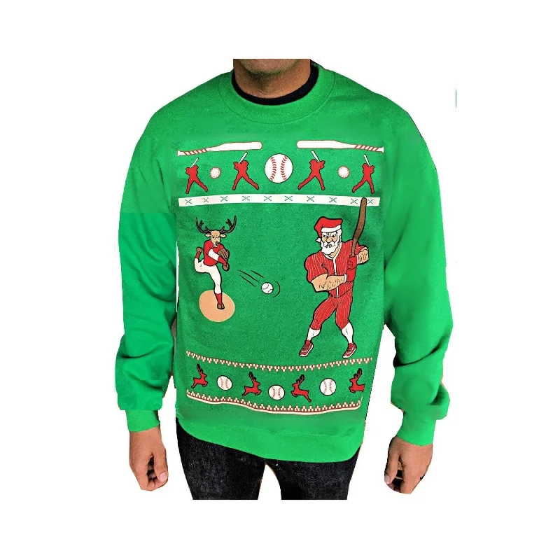 Christmas Sleigh Ride BASEBALL - SLUGGER SANTA - Green