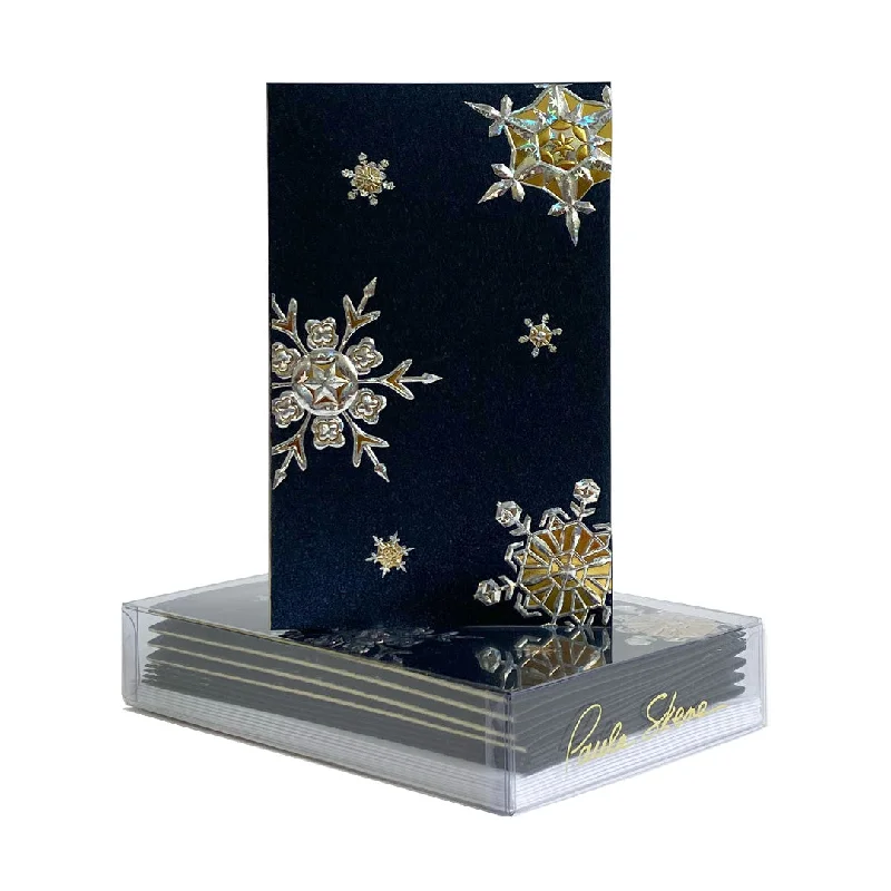 Christmas Church Service Snowflake Medley Mini Note Cards, Set of 8