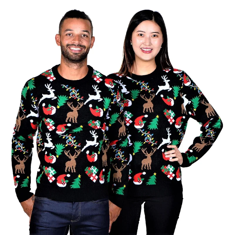 Cozy Christmas SOCAL LOOK Cute & Comfy Funny Ugly Christmas Sweater - Fun & Festive Holiday Pullover Sweater for Big Boys & Girls