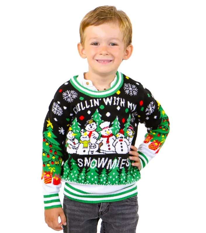 Christmas DIY Crafts SOCAL LOOK Kids Snowman Christmas Ugliest Sweater - Cute Pullover Festive Style Funny Xmas Sweater for Kids