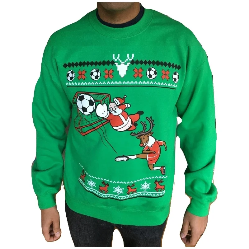 Christmas Gift Wrapping SOCCER SANTA - Green