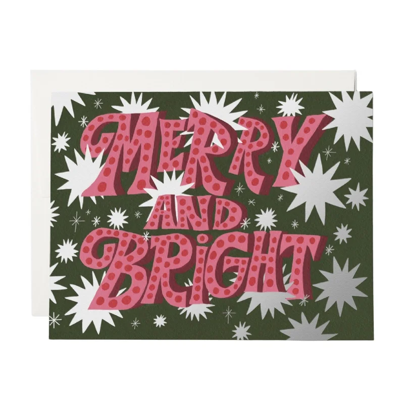 Christmas Spirit Sparkling Merry & Bright Holiday Greeting Card Boxed Set