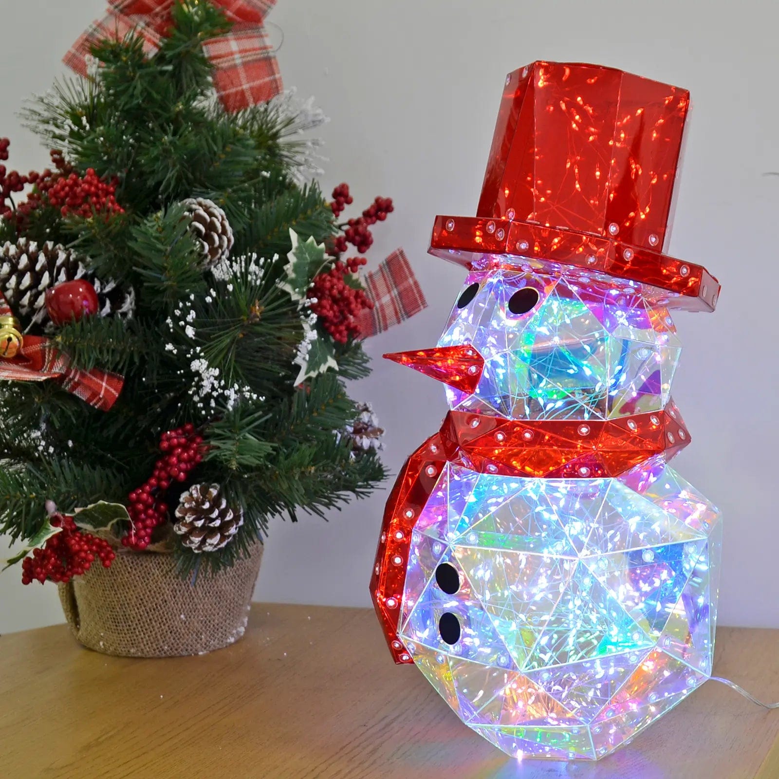 Christmas Advent Calendar Starlightz Snowman Christmas Light Multi Function White LED USB 41cm