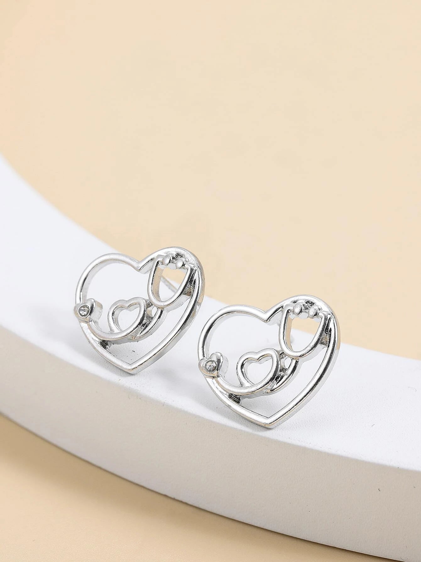Christmas Advent Calendar Stethoscope & Heart Design Earrings