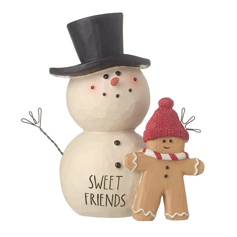 Sweet Friends Snowman and Gingerbread Christmas Decoration