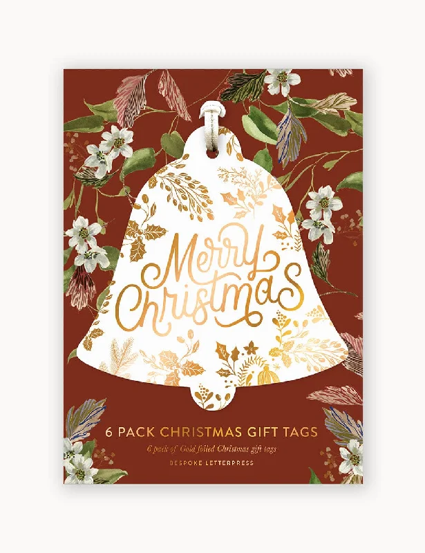 Christmas Chocolate Delights 6pk Christmas Gift Tags "Merry Christmas" (Bell)