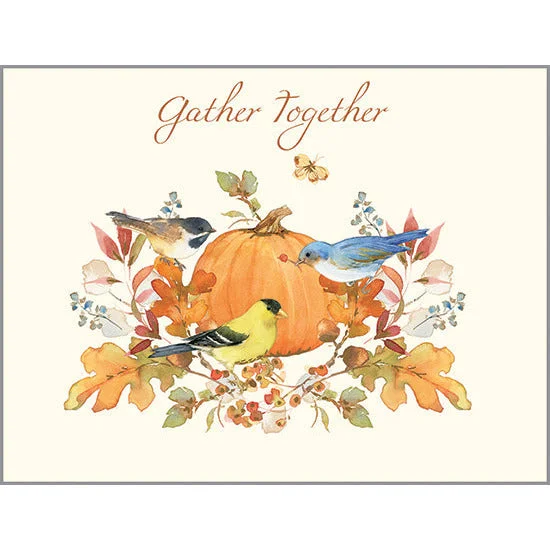 Christmas Classic Music Thanksgiving card 3 pack - Gather Together