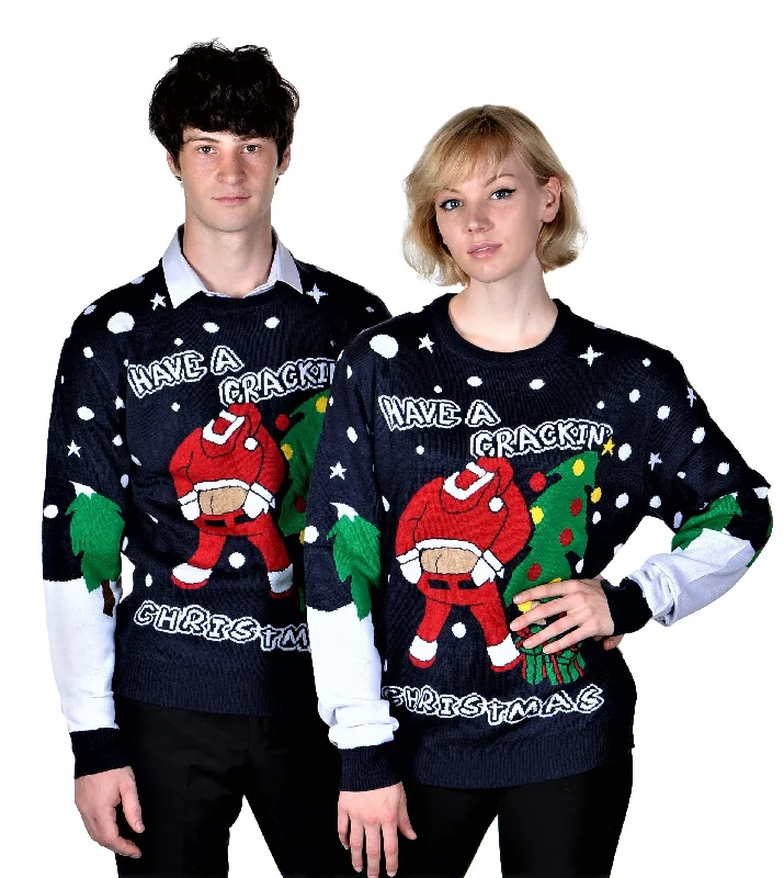 Christmas Gingerbread House KESIS Ugly Christmas Sweater for Men and Women Santa Xmas Pullover