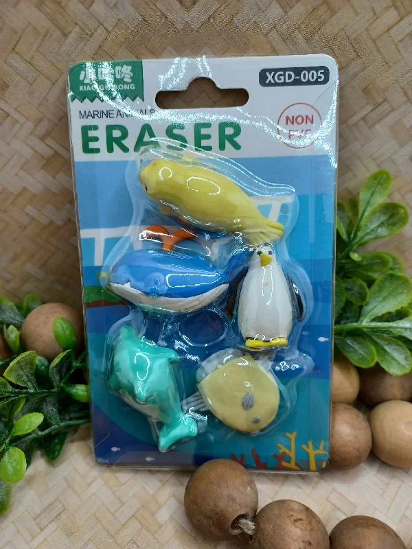 Christmas Songs Marine Animals Eraser Set