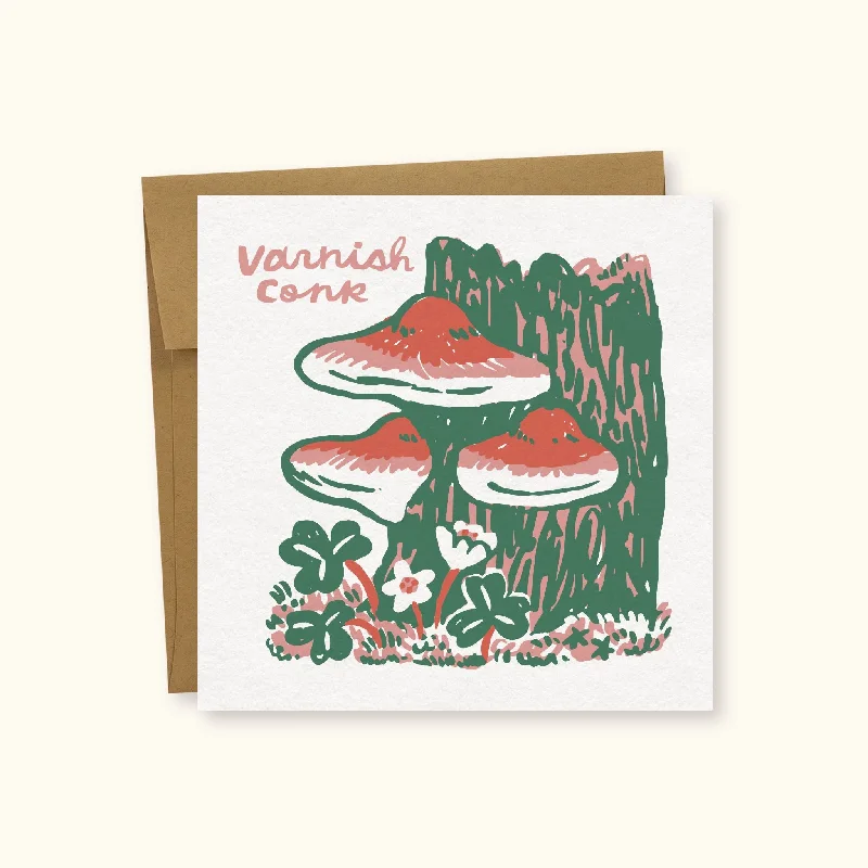 Christmas Family Time Varnish Conk Greeting Card