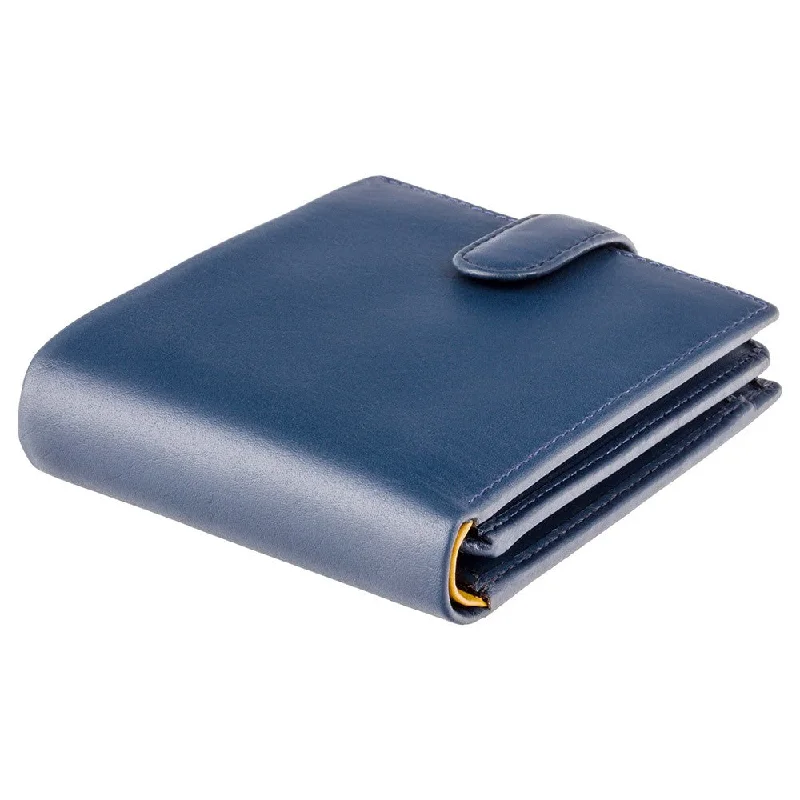 Christmas Dinner Recipes Visconti Parma PM102 Blue'n'Mustard Soft Leather Wallet