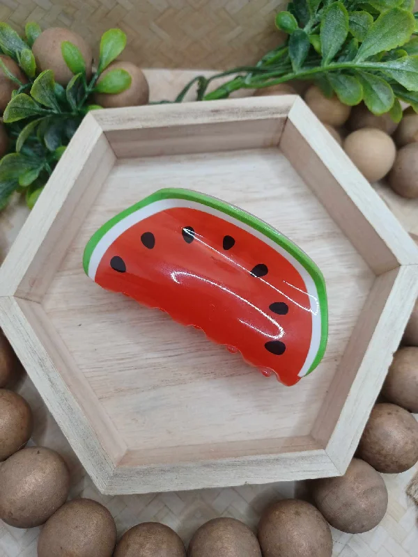 Christmas Music Watermelon Hair Claw Clip
