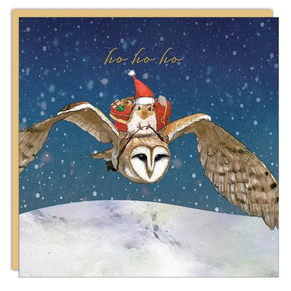 Christmas Cheer Stationery - Christmas Card - Christmas Owl