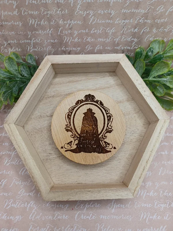 Christmas Holiday Stories Who is the Fairest of them all Wooden Engraved Mirror