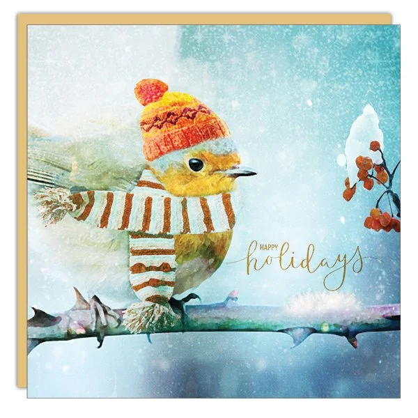 Christmas Candles Stationery - Christmas Card - Winter Bird
