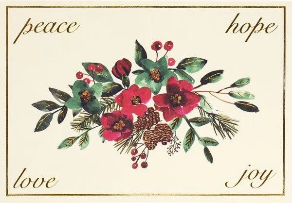 Christmas Tree Shopping Winter Blooms & Berries Boxed Holiday Cards | Set of 20