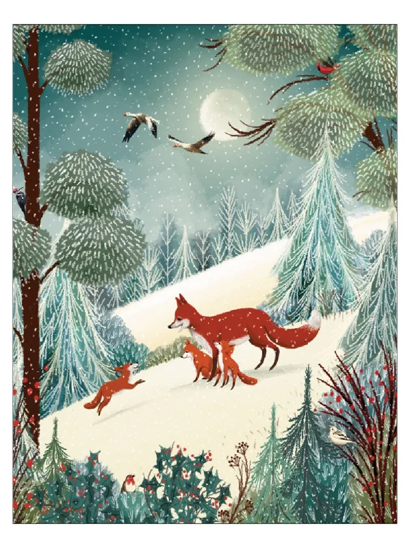 Christmas Pajamas Winter Fox Family Boxed Set of 8